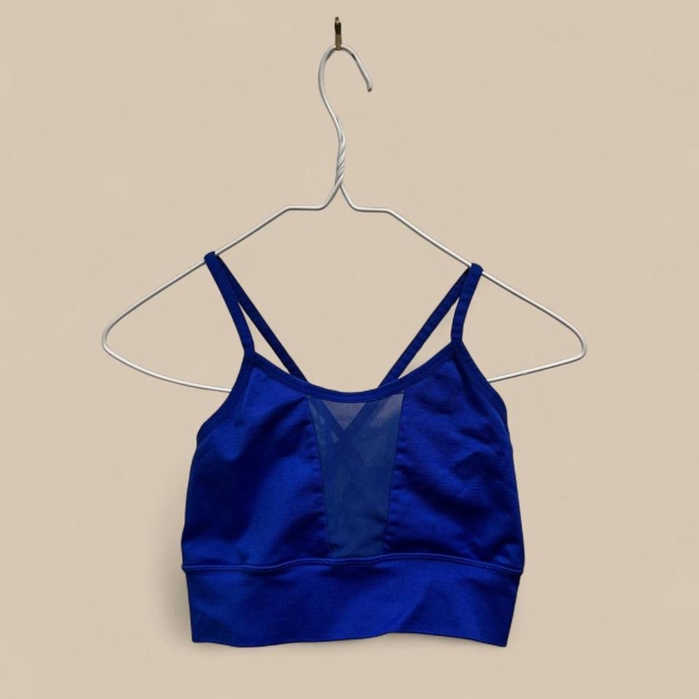 Fashion Nova Sport Royal Blue Mesh Strappy Sports Bra XS/S FN207